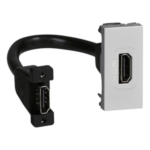 Розетка HDMI типа А цвета алюминий