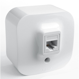 Розетка с рамкой компьютерная RJ45 Cat.5e (UTP) одинарная цвет белый