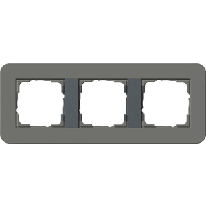 Рамка 3 поста в темно-сером матовом цвете