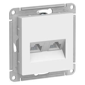 Розетка компьютерная RJ45 Cat.5e (UTP) двойная цвет белый