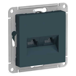 Розетка компьютерная RJ45 Cat.5e (UTP) двойная цвет изумруд