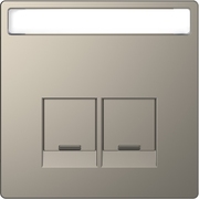 Клавиши двухклавишный с подсветкой и индикацией в цвете никель