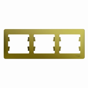 Рамка прямоугольная 3 поста в фисташковом цвете