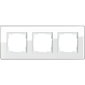 Рамка Glass C 3 поста в белом цвете
