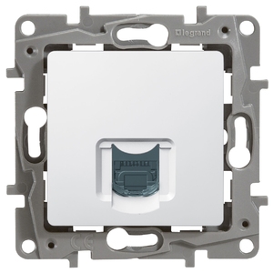 Розетка компьютерная RJ45 Cat.6 (UTP) одинарная цвет белый