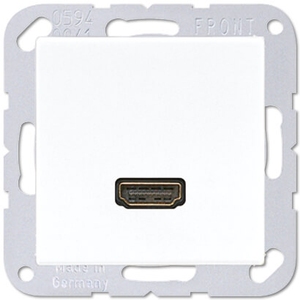 Розетка HDMI цвета слоновая кость