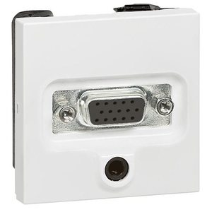 Розетка двойная VGA+Jack цвет белый